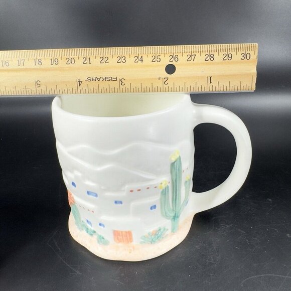 Otagiri Southwest Mug Cup Curtis Swann Embossed Sculpted Pueblo Home Single Mug - Picture 4 of 11